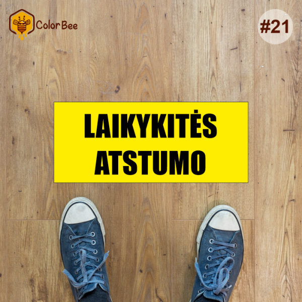 Grindų lipdukas atstumo laikymuisi | Colorbee.lt